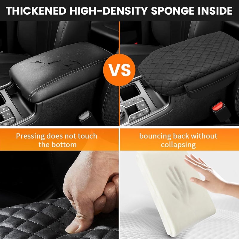 Rilsen Custom for Center Console Cover Kia Sorento 2026 2025 2024 2023 2022 2021 Armrest Cover Accessories PU Leather Armrest Seat Box Cover Protector with Pockets Storage Bag - Image 4